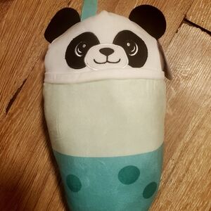 Panda Plush Toy with Blue Polka Dots